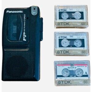 Vintage Panasonic RN-202 Handheld Cassette Voice Recorder Tested And Works